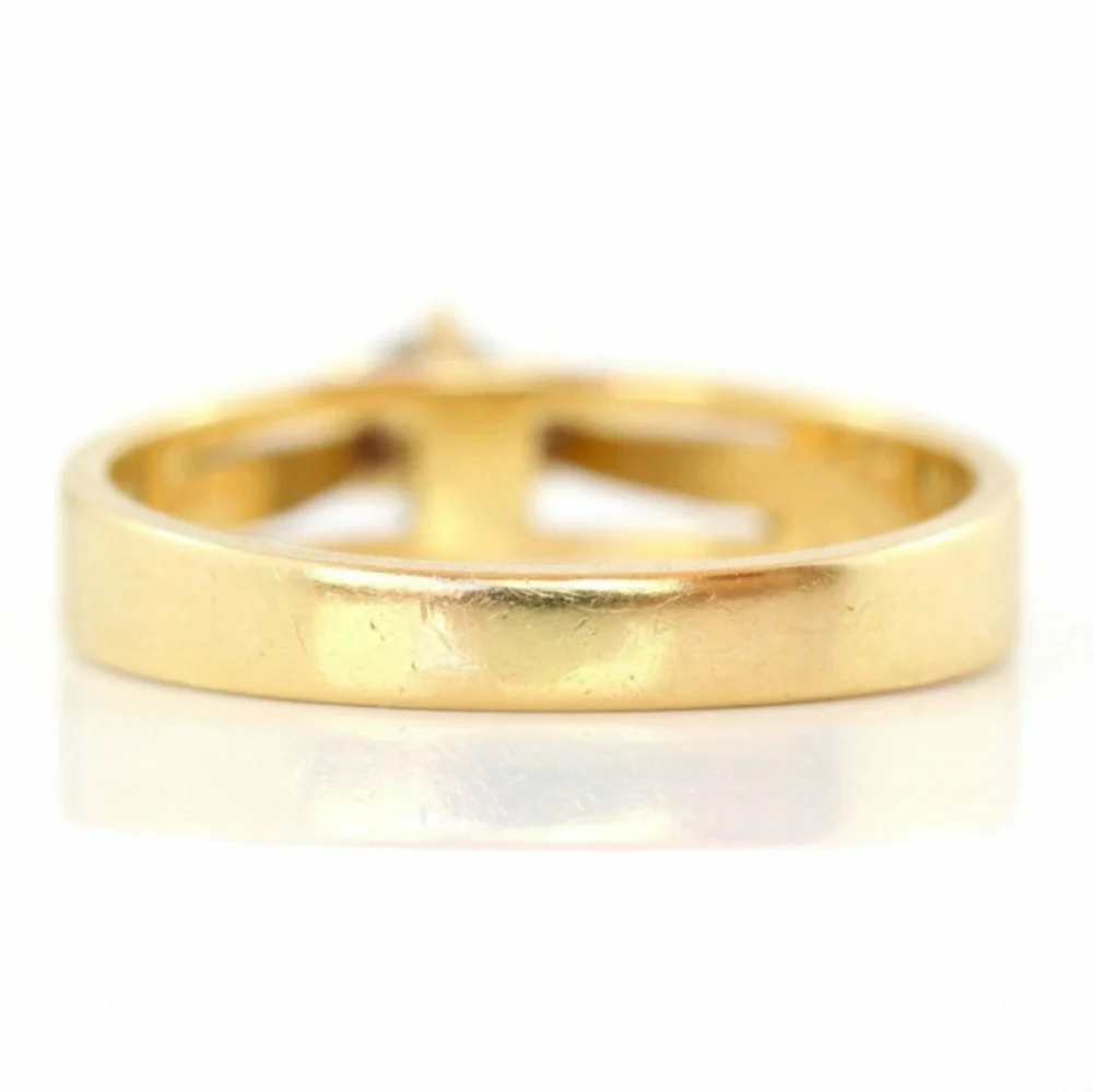 Vintage 18k diamond solitaire ring - Picture 11 of 12